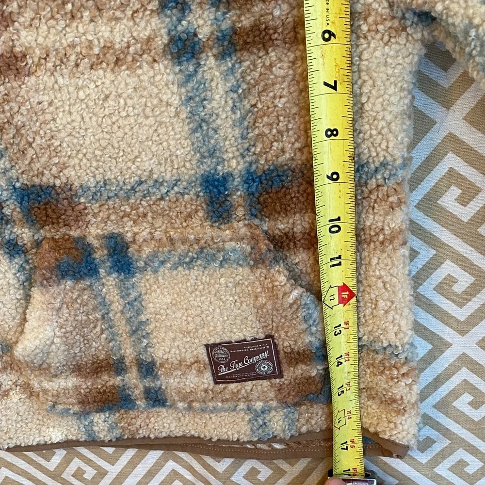 Frye Cream and Blue Sherpa Jacket